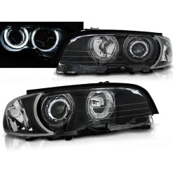 BMW E46 99-03 COUPE CABRIO - predné čierne svetlá s ANGEL EYES CCFL