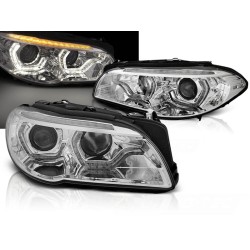 BMW F10/F11 10-13 - predné chrom  svetlá ASF s LED 3D pre xenón a dynamickým blinkerom