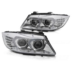 BMW E90/E91 LCI 2009-2011 - Predné XENÓNOVÉ svetlá LED chrómové
