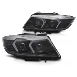 BMW E90/E91 LCI 2009-2011 - Predné XENÓNOVÉ svetlá LED čierna