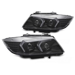 BMW E90/E91 LCI 2009-2011 - Predné XENÓNOVÉ AFS svetlá LED čierna