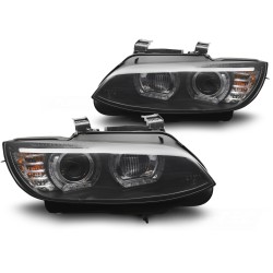 BMW radu 3 E92/E93 2006-2010 - predné XENÓNOVÉ svetlá so žltým LED DRL čierna