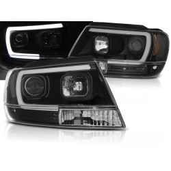 CHRYSLER JEEP GRAND CHEROKEE 99-05 - predné čierna svetlá TUBE LIGHT
