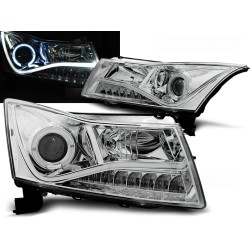 CHEVROLET CRUZE 09-12 - predné chrom svetlá ANGEL EYES a led svietením