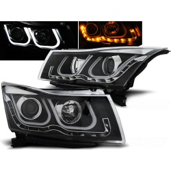 CHEVROLET CRUZE 09-12 - predné čierna svetlá ANGEL EYES a LED smerovky