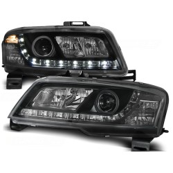 FIAT STILO 3D 01-08 - predné čierna svetlá s LED svietením