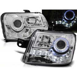 FIAT PANDA 03-12 - predné chrom svetlá ANGEL EYES s LED svietením