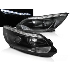 FORD FOCUS MK3 11-14 - predné čierne svetlá s LED svietením