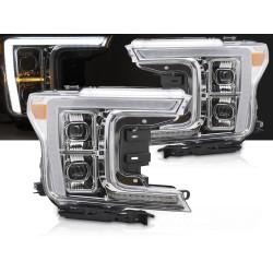 FORD F150 MK 13 2017-2020 - predné FULL LED svetlá chrómové