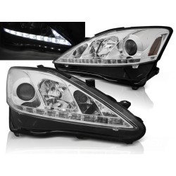 LEXUS IS 06-13 - predné chrom svetlá s LED denným svietením