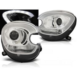 BMW MINI (COOPER) R60 R61 COUNTRYMAN 10-14 - predné chrom svetlá TUBE LIGHT pre xenon