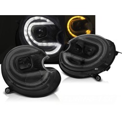 BMW MINI (COOPER) 06-14 - predné čierna svetlá TUBE LIGHT pre xenon