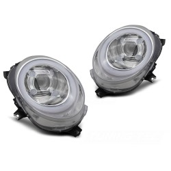 Mini Cooper F55/F56/F57 2014-2017 - predné svetlá TUBE chrómové DRL