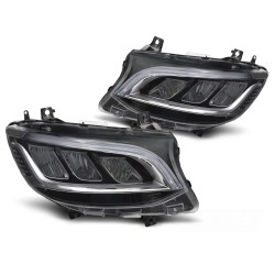 Mercedes Sprinter 2018-2023 - Predné FULL LED svetlá CHROMOVÉ s DRL