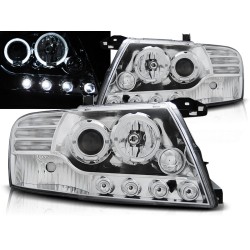 MITSUBISHI PAJERO V60 00-06 - predné chrom svetlá ANGEL EYES