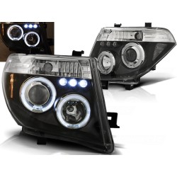 NISSAN NAVARA D40 / PATHFINDER 05-10 - predné čierna svetlá ANGEL EYES