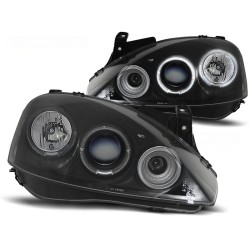 OPEL CORSA C 00-06 - predné čierna svetlá ANGEL EYES
