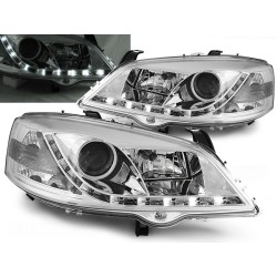 OPEL ASTRA G 97-04 - predné chrom svetlá s LED svietením