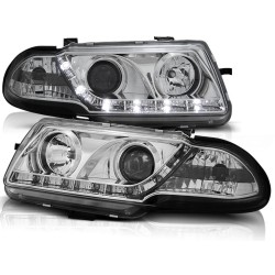 OPEL ASTRA F 91-94 - predné chrom svetlá s LED svietením