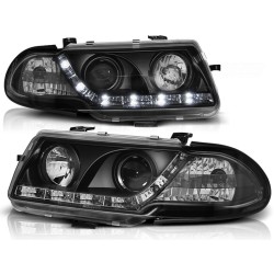 OPEL ASTRA F 91-94 - predné čierna svetlá s LED svietením
