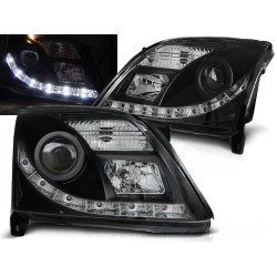 OPEL VECTRA C 02-05 - predné čierna svetlá s LED svietením