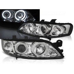 OPEL VECTRA B 99-02 - predné chrom svetlá ANGEL EYES CCFL