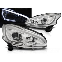 PEUGEOT 208 12-15 - predné chrom svetlá TUBE LIGHT