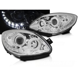 RENAULT TWINGO 07-11 - predné chrom svetlá s LED svietením