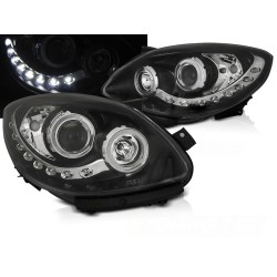 RENAULT TWINGO 07-11 - predné čierne svetlá s LED svietením