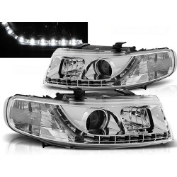 SEAT LEON / TOLEDO 99-04 - predné chrom svetlá s LED svietením