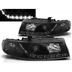 SEAT LEON / TOLEDO 99-04 - predné čierna svetlá s LED svietením