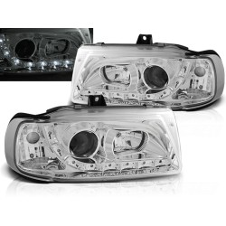 SEAT IBIZA / CORDOBA / POLO VARIANT, SEDAN 93-99 - predné chrom svetlá s LED svietením
