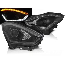 SUZUKI SWIFT VI 17- - predné čierna svetlá TUBE LIGHT LED denným svietením a dynamickým blinkerom