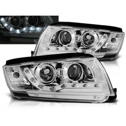 ŠKODA FABIA 99-08 - predné chrom svetlá s LED svietením