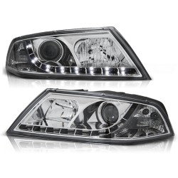 ŠKODA OCTAVIA 04-08 - predné chrom svetlá s LED svietením pre xenon