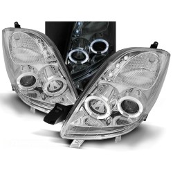TOYOTA YARIS 06-09 - predné chrom svetlá ANGEL EYES