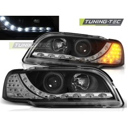 VOLVO S40 / V40 96-00 - predné čierna svetlá LED svietením a LED smerovky