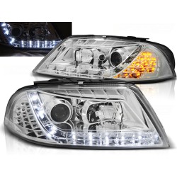 VW PASSAT 3BG 00-05 - predné chrom svetlá s LED svietením a LED smerovky