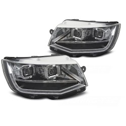 Volkswagen T6 2015-2019 - Predné LED TUBE svetlá CHROMOVÁ DRL SEQ