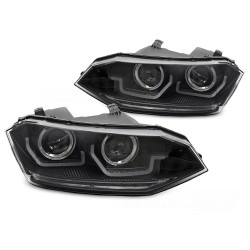 Volkswagen Polo VI 2G 2017-2021 - predné LED čierna svetlá SEQ DRL