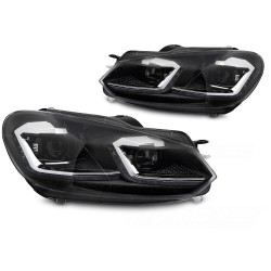 Volkswagen Golf VI 2008-2012 - Predné LED svetlá SILVER LINE SEQ DRL