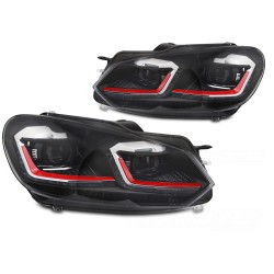 Volkswagen Golf VI 2008-2012 - Predné LED svetlá RED LINE SEQ DRL