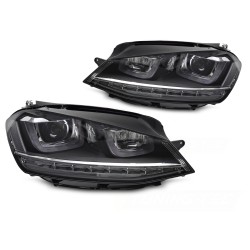 Volkswagen Golf VII 2013-2017 - Predné LED svetlá strieborné SEQ DRL