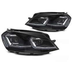 Volkswagen Golf VII 2013-2017 - Predné FULL LED svetlá SILVER SEQ DRL