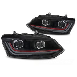 Volkswagen Polo V 6R 2009-2017 - Predné LED svetlá RED LINE SEQ DRL