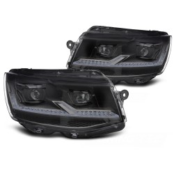 Volkswagen T6 2015-2019 - Predné svetlá FULL LED čierna SEQ DRL