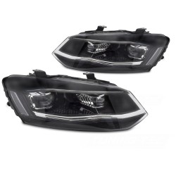 Volkswagen Polo 6R 2009-2017 - Predné LED svetlá SILVER DRL SEQ
