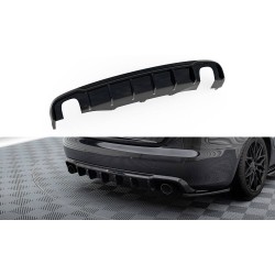 Audi A4 B8 Sedan/Avant FL, vložka zadného nárazníka s jednoduchými výfukmi na oboch stranách, Maxton Design