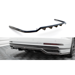 Audi A8 D5 Sline stredový spojler pod zadný nárazník s rebrovaním, Maxton Design