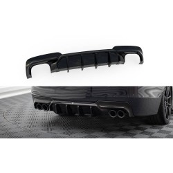 BMW rad 5 F10/F11 M-pack, vložka zadného nárazníka ver.2 s dvojitou koncovkou na oboch stranách, Maxton Design